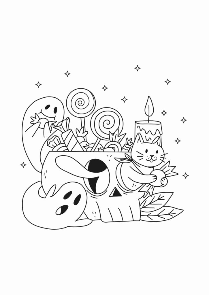 Halloween Treats Coloring Pages-10