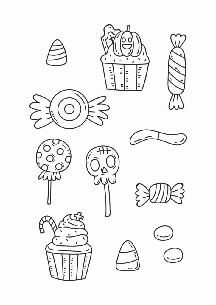 Halloween Treats Coloring Pages-12