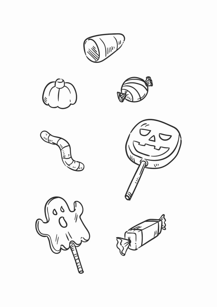 Halloween Treats Coloring Pages-14
