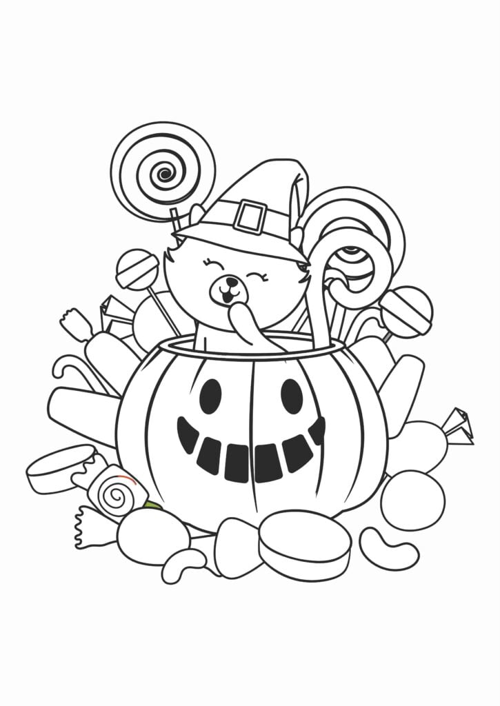 Halloween Treats Coloring Pages-16