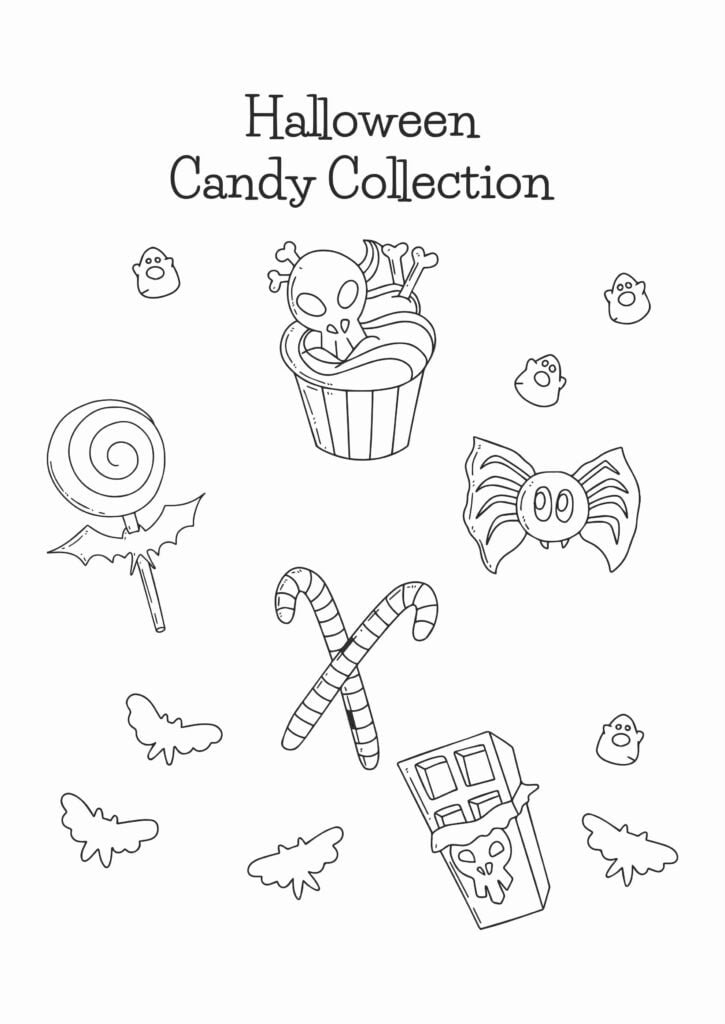 Halloween Treats Coloring Pages-17