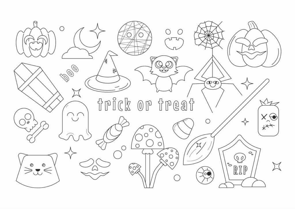 Halloween Treats Coloring Pages-19