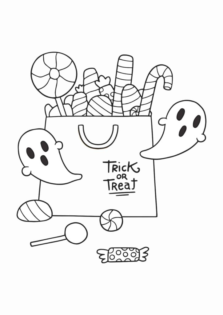 Halloween Treats Coloring Pages-4