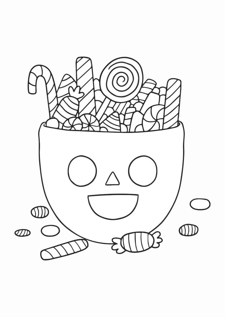 Halloween Treats Coloring Pages-5