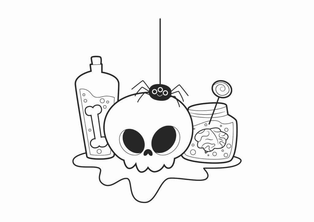 Halloween Treats Coloring Pages-7