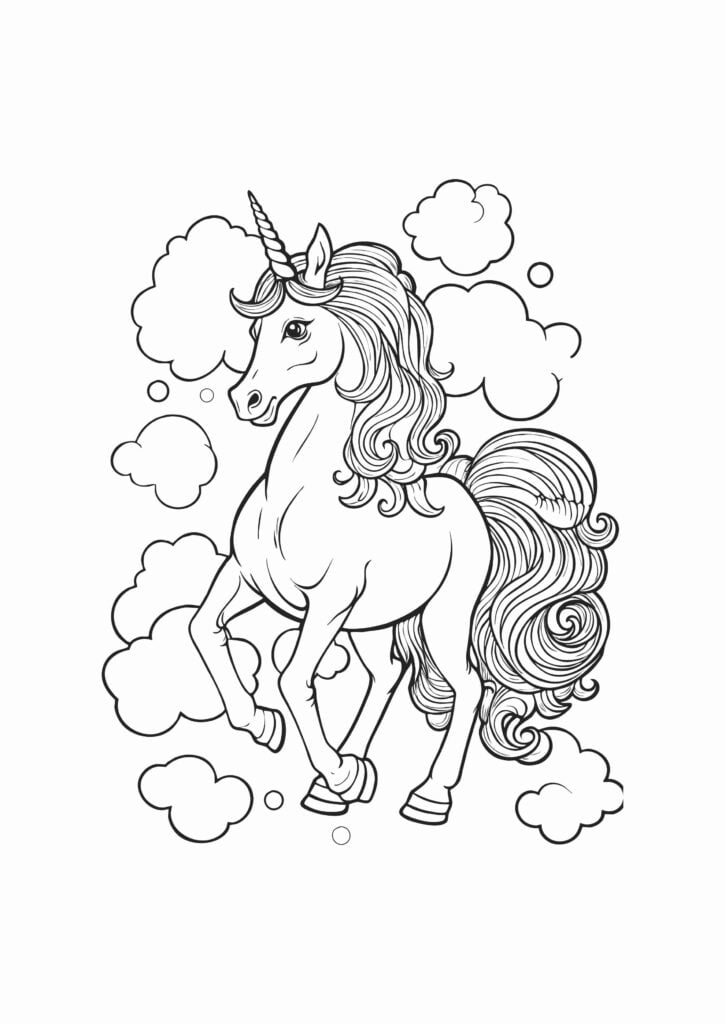 Unicorn Coloring Images Unicorn Coloring Images
