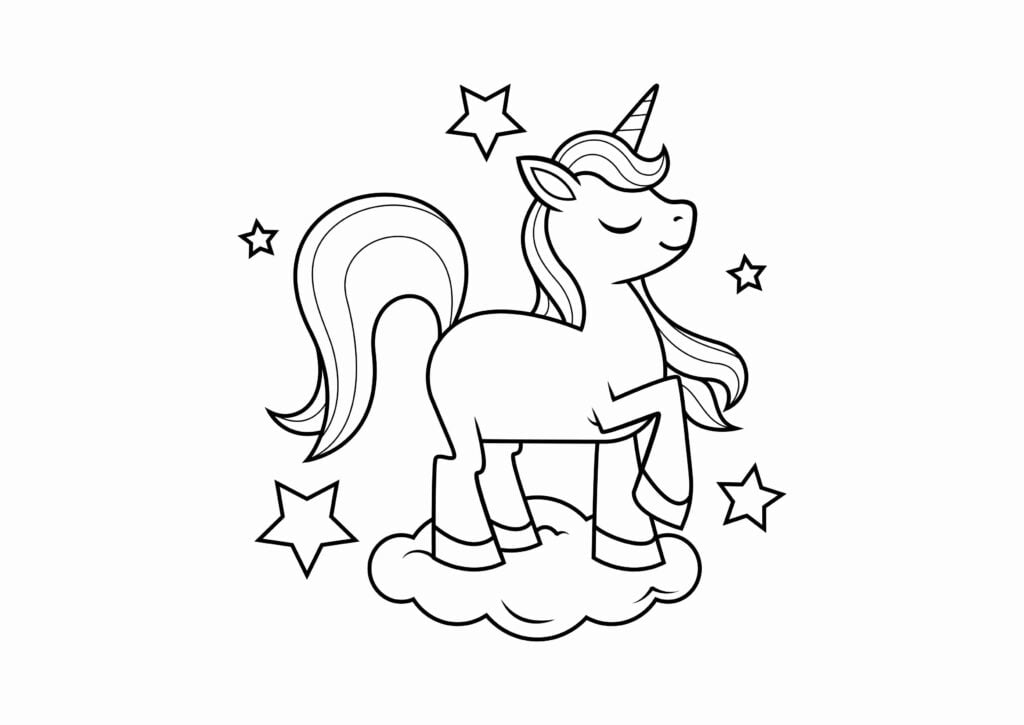 Unicorn Coloring Images Unicorn Coloring Images