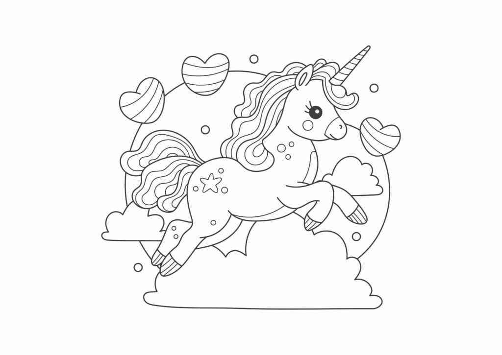 Unicorn Coloring Images Unicorn Coloring Images