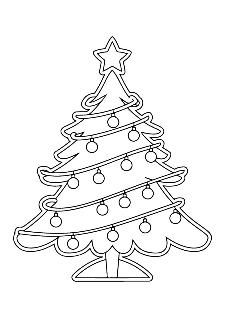 Christmas Tree Coloring Page 11