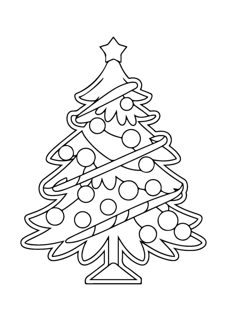 Christmas Tree Coloring Page 12