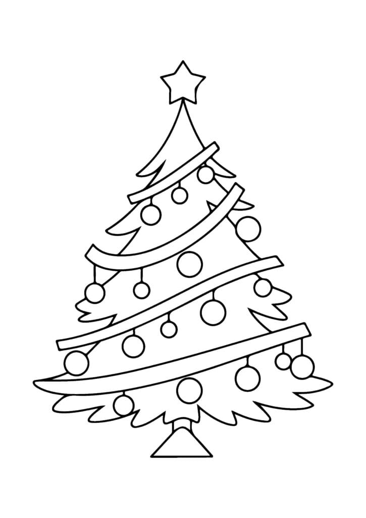 Christmas Tree Coloring Page 13