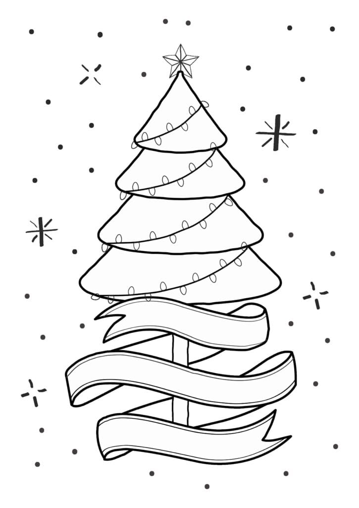 Christmas Tree Coloring Page 15