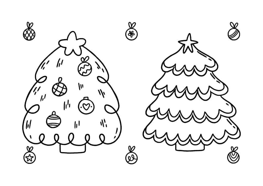 Christmas Tree Coloring Page 16