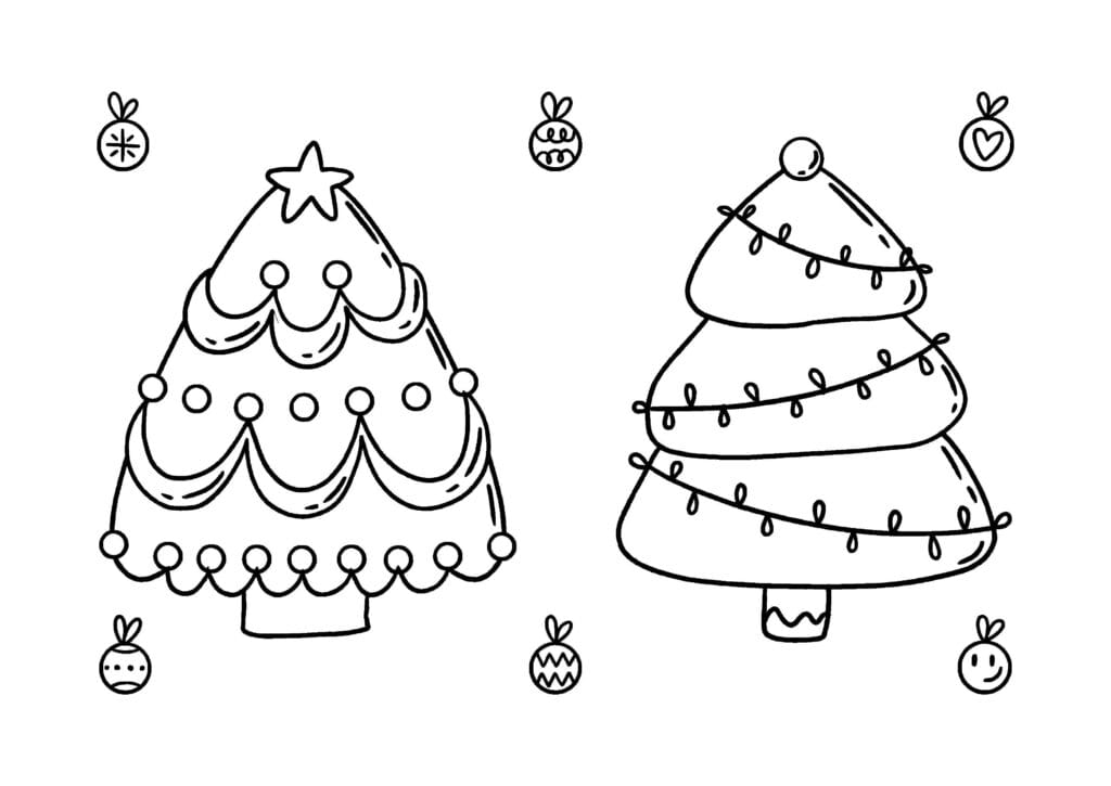Christmas Tree Coloring Page 17