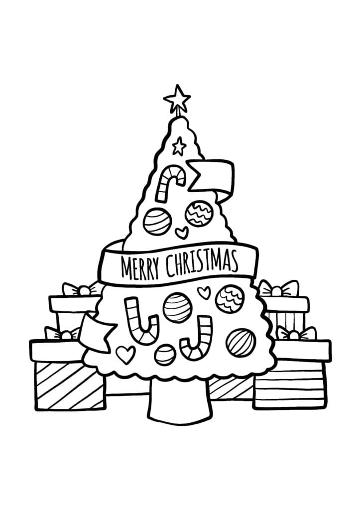 Christmas Tree Coloring Page 18