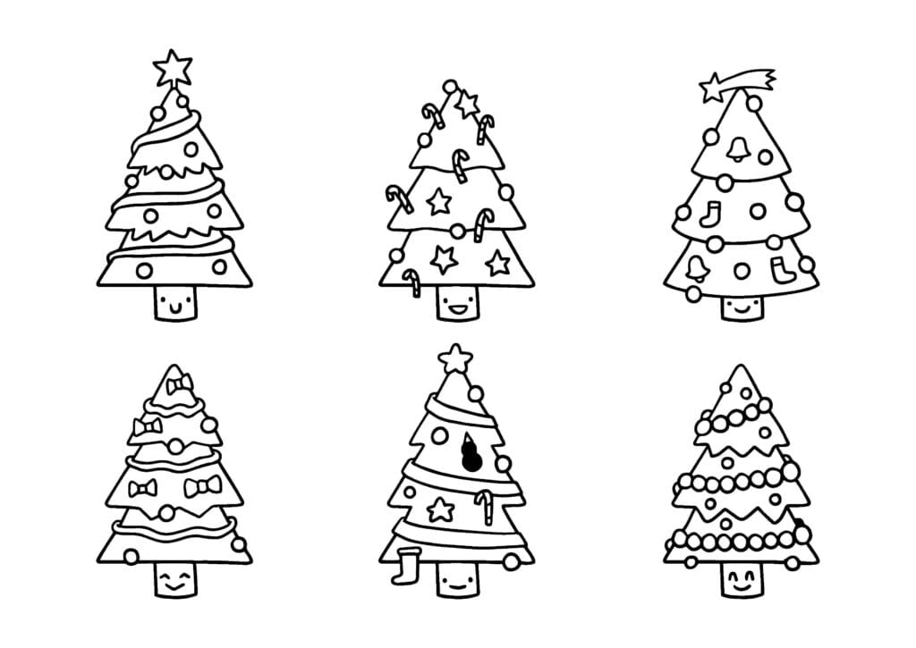 Christmas Tree Coloring Page 19