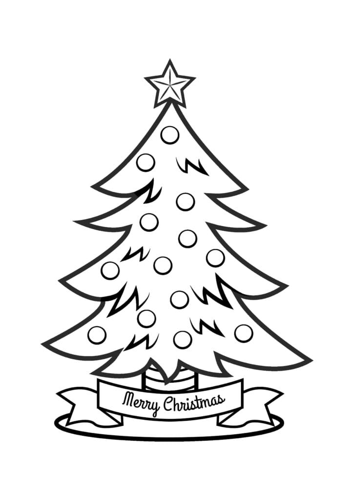 Christmas Tree Coloring Page 2
