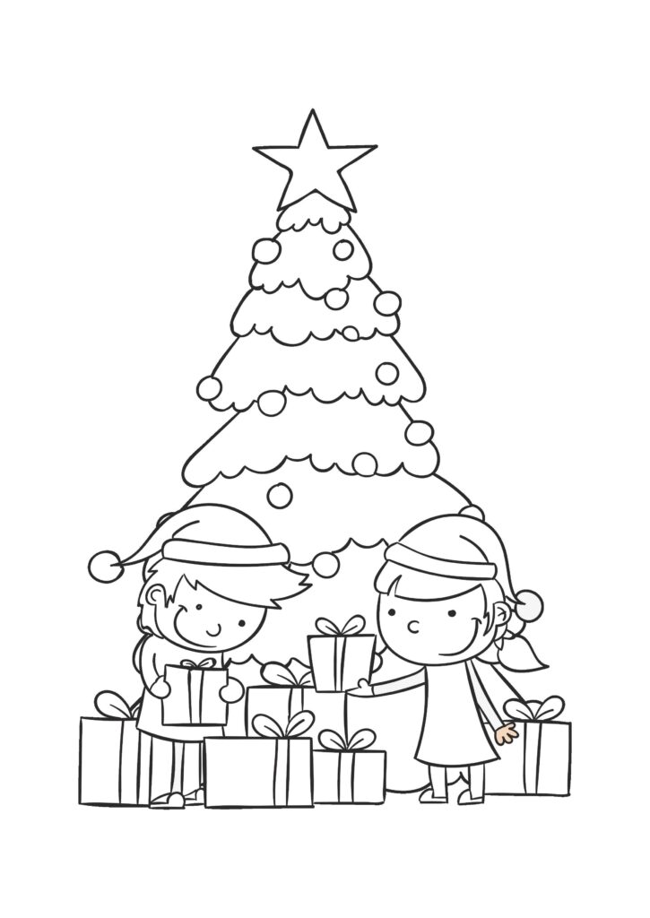 Christmas Tree Coloring Page 3