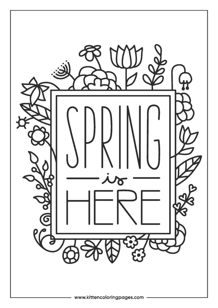 Spring Coloring Pages Spring Coloring Pages