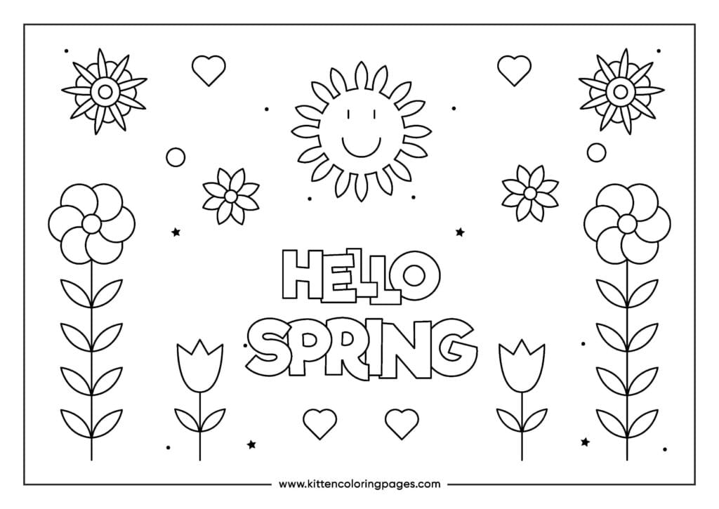 Spring Coloring Pages Spring Coloring Pages