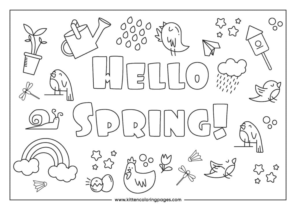 Spring Coloring Pages Spring Coloring Pages