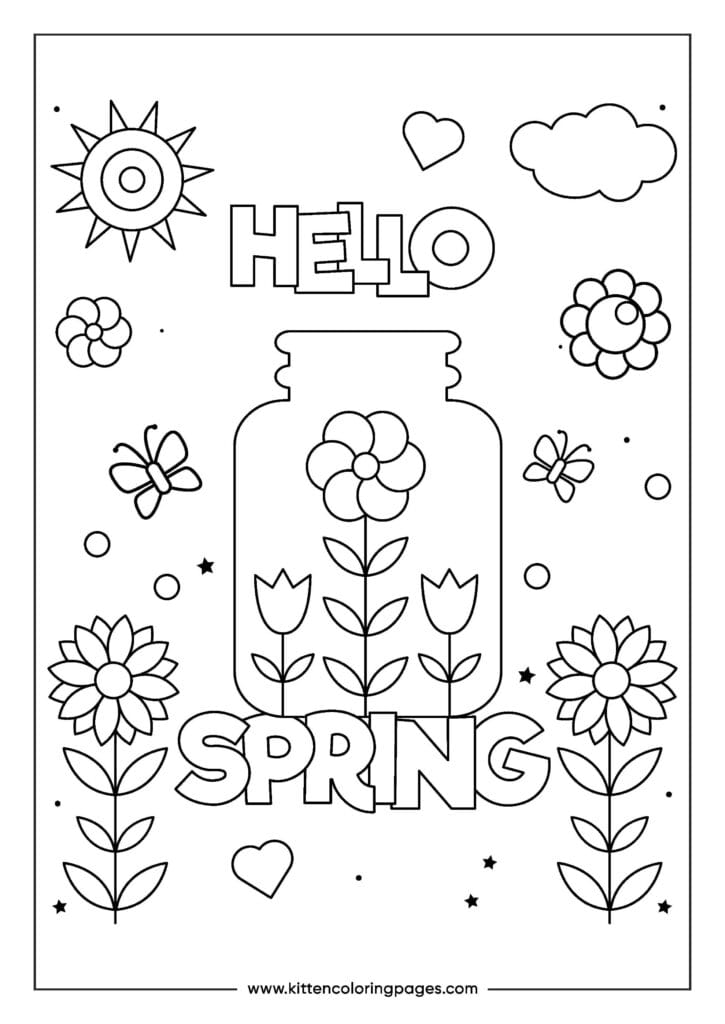 Spring Coloring Pages Spring Coloring Pages
