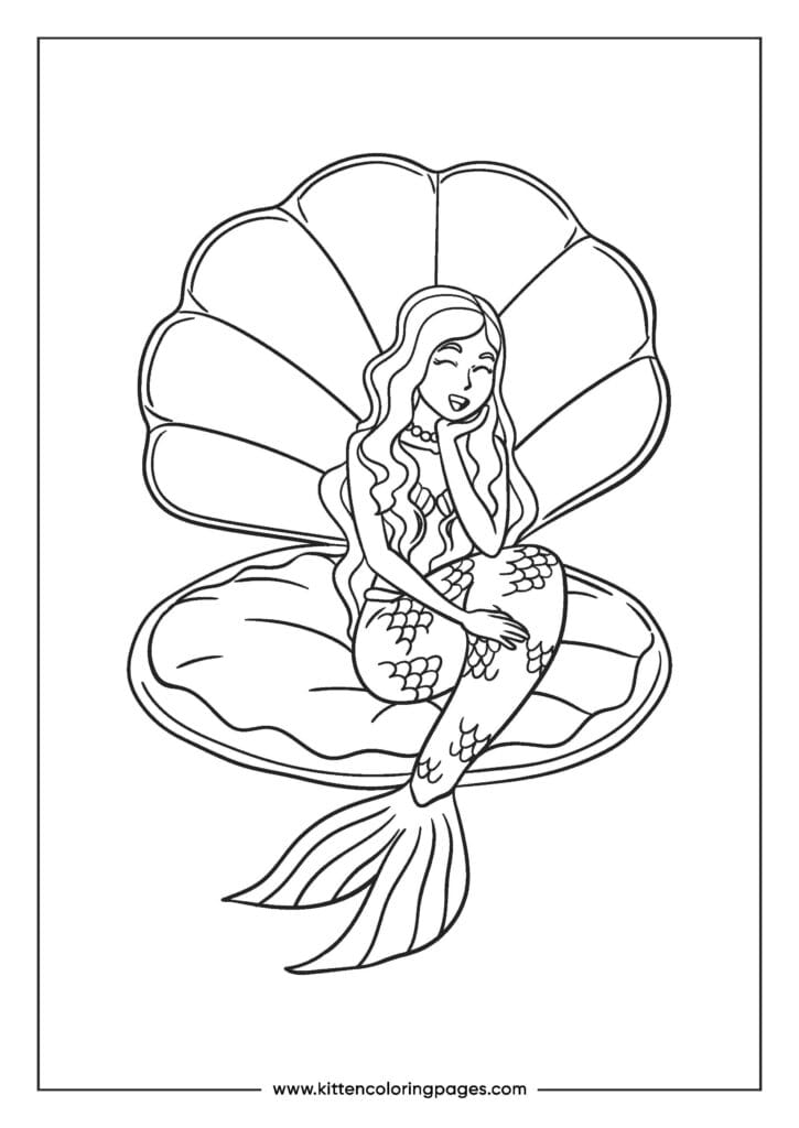 Mermaid coloring pages 1