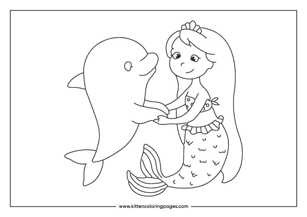 Mermaid coloring pages 10