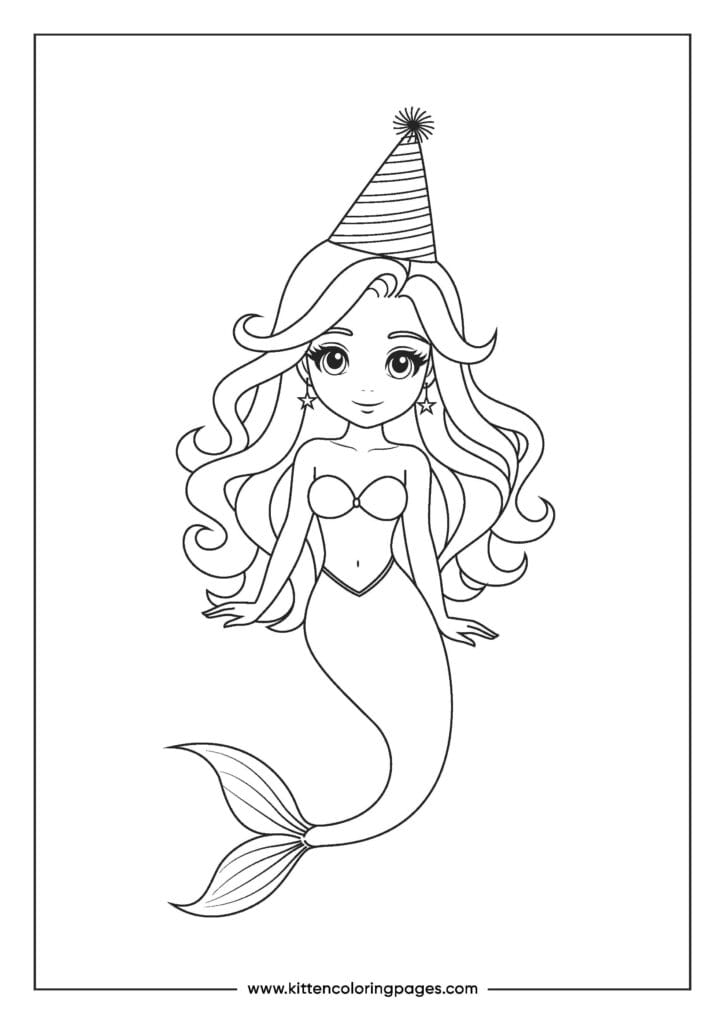 Mermaid coloring pages 5