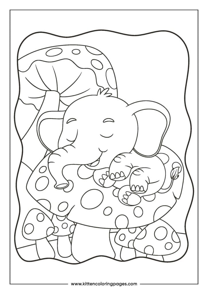 easy elephant coloring pages for kids 11