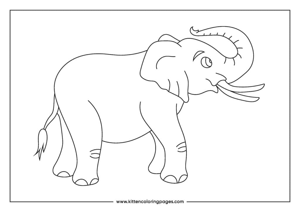 easy elephant coloring pages for kids 23