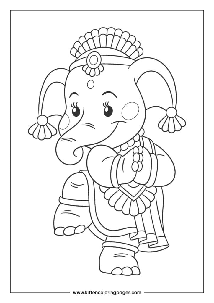 easy elephant coloring pages for kids 26