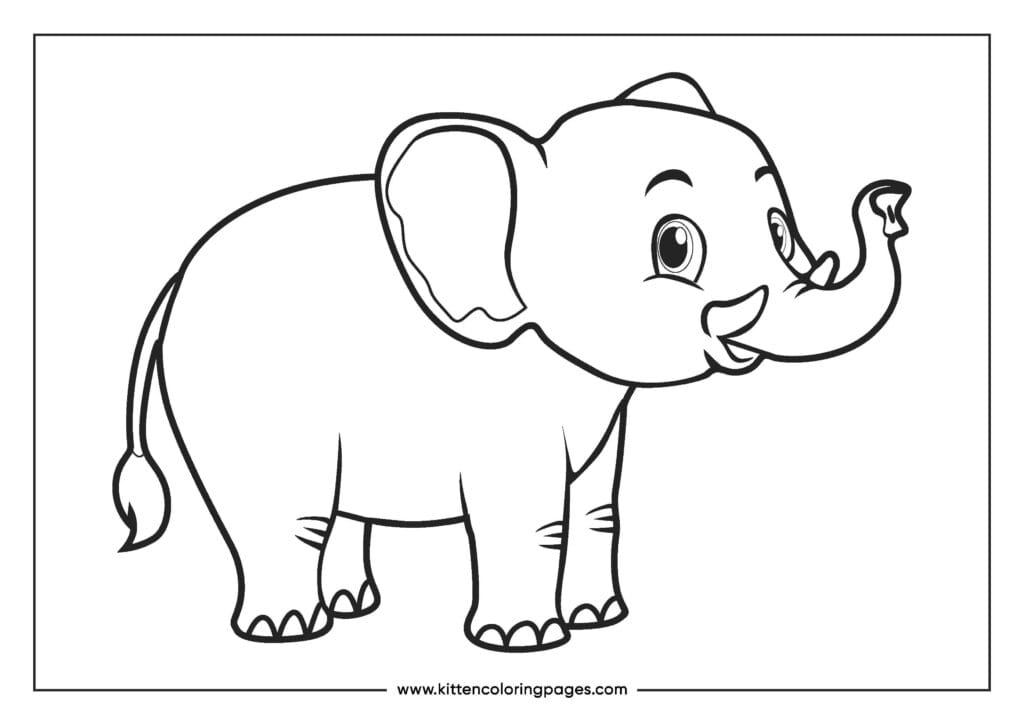 easy elephant coloring pages for kids 31