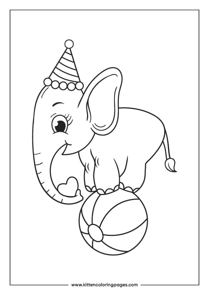 easy elephant coloring pages for kids 5
