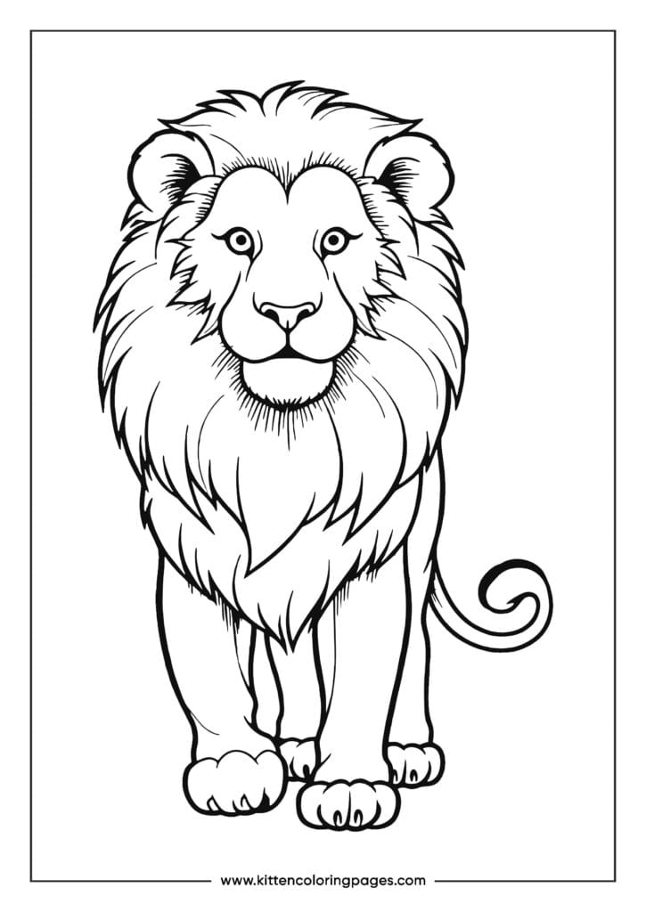 lion coloring pages 3