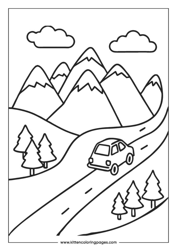 mountain coloring pages 1