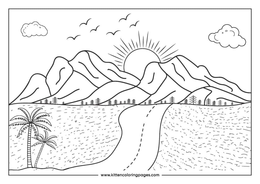 mountain coloring pages 10