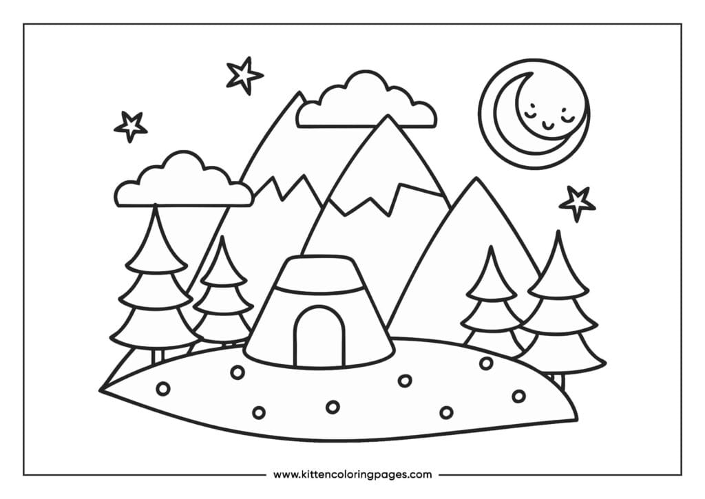 mountain coloring pages 11