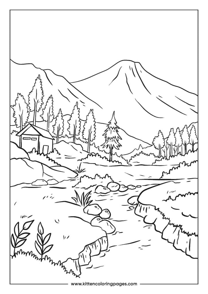 mountain coloring pages 5