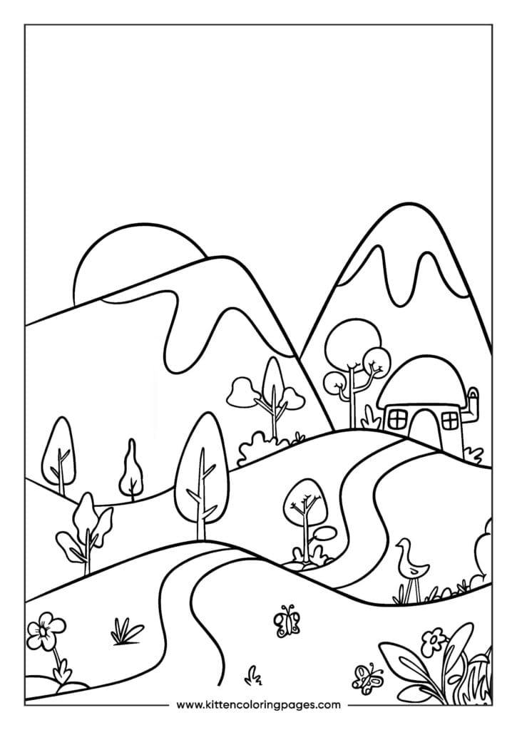 mountain coloring pages 6