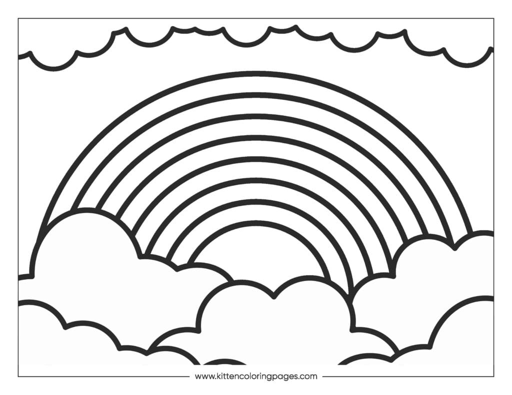 Rainbow Coloring Page 1