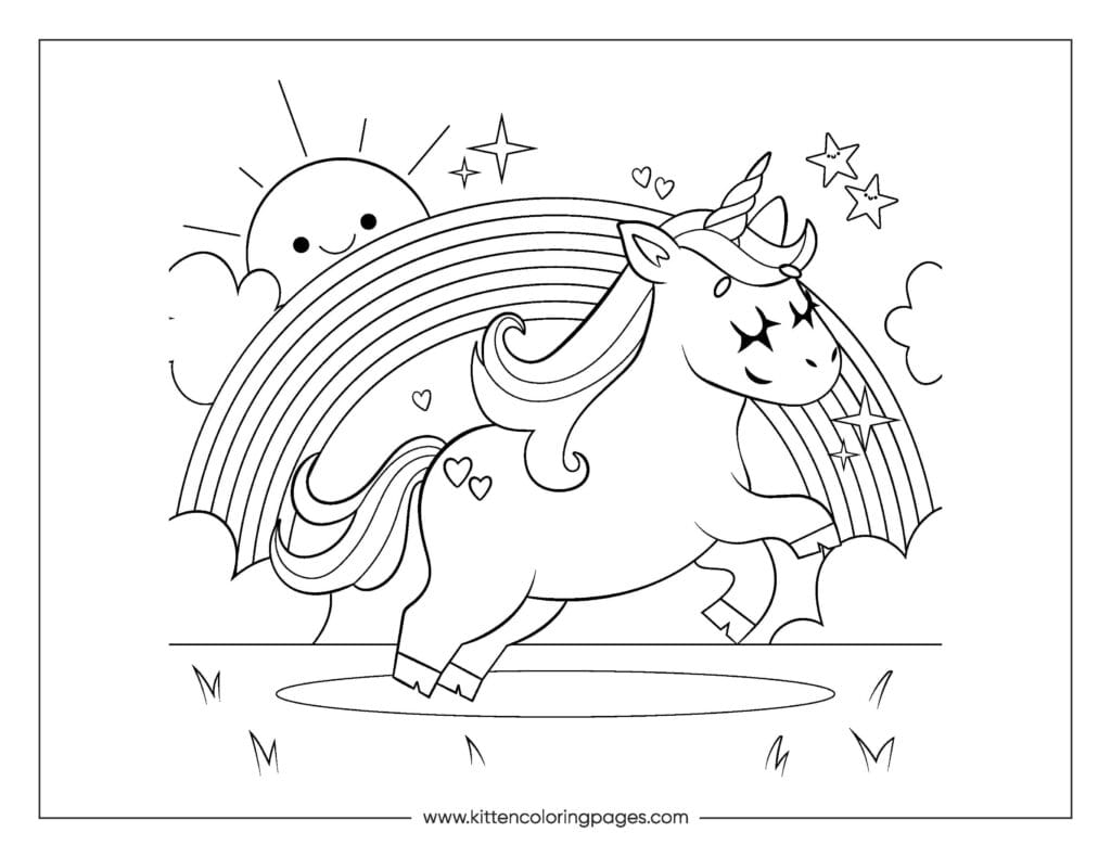 Rainbow Coloring Page 8