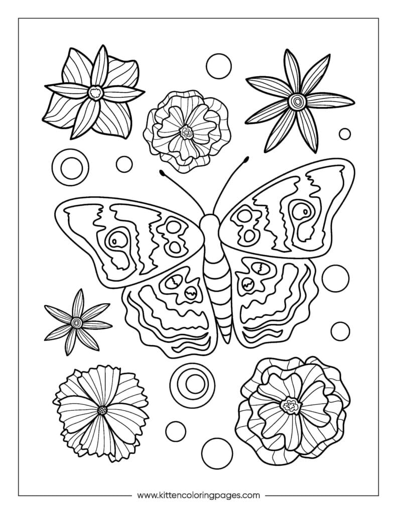 butterfly coloring pages 4