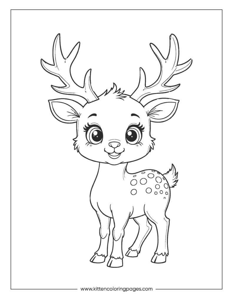 deer coloring pages 1