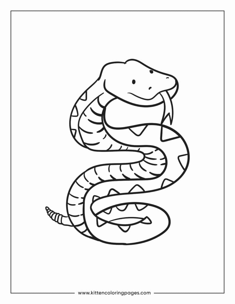 snake coloring pages 4