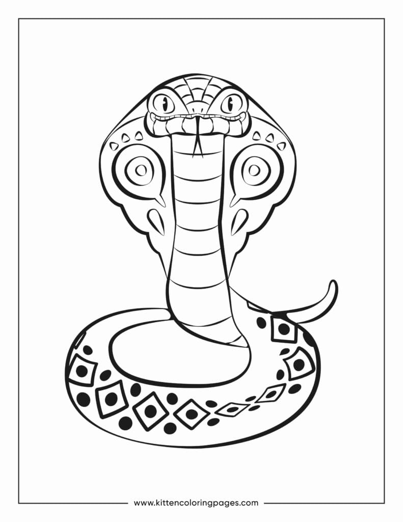 snake coloring pages 6