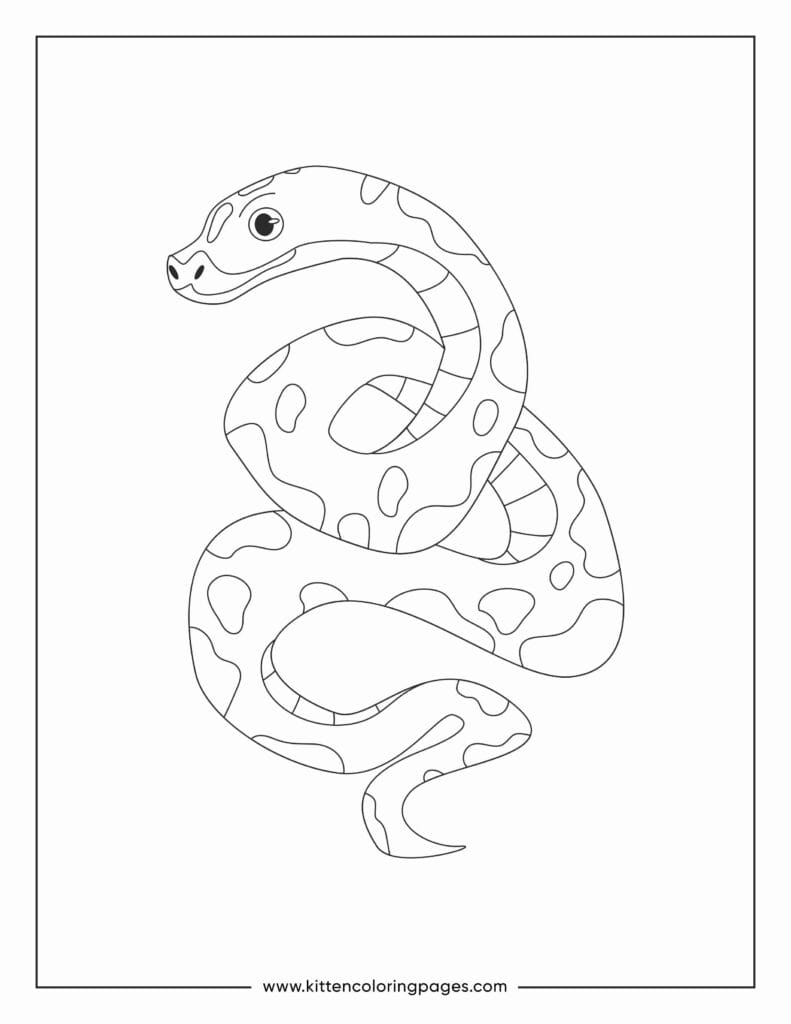 snake coloring pages 9