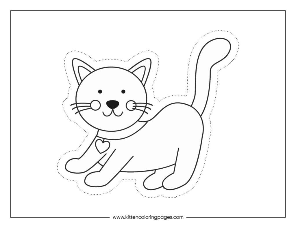 Kitten Draw Cutting Coloring Pages 1 Kitten Draw and Cutouts Coloring Pages