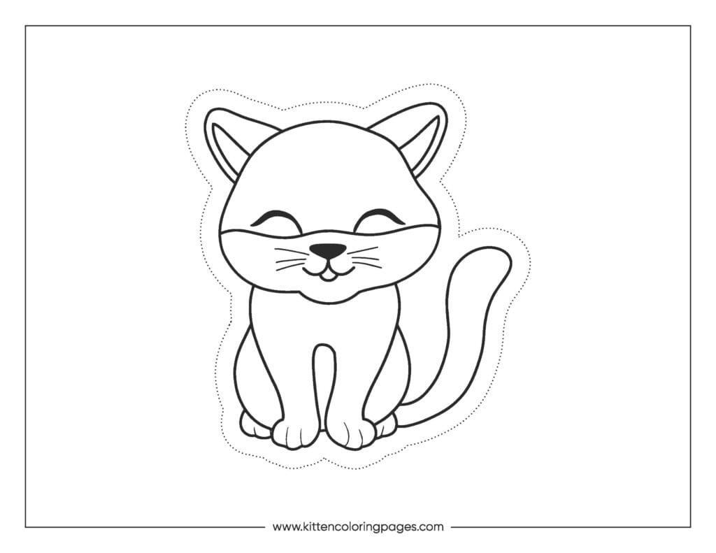 Kitten Draw Cutting Coloring Pages 2 Kitten Draw and Cutouts Coloring Pages