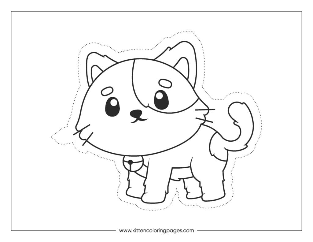 Kitten Draw Cutting Coloring Pages 3 Kitten Draw and Cutouts Coloring Pages